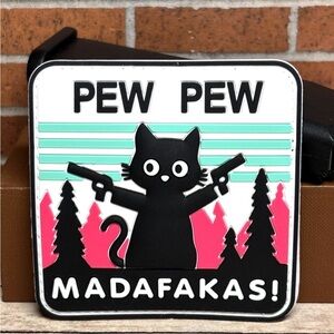 Pew Pew Madafakas Patch - PVC Tactical Morale Gun Patch - Hook Pew Pew Patch